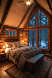 ASMR Snow Storm At Cozy Cabin For Winter Sleep Sounds For Instant Sleep