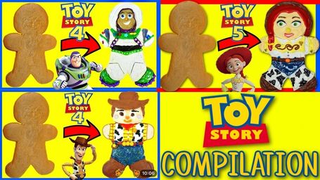 Toy Story Compilation Buzz Woody Jessie Gingerbread Man Cookie DIY
