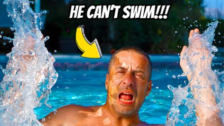 He Can't Swim? Family Backyard Pool Olympics!
