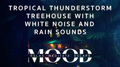 Tropical Thunderstorm Treehouse With White Noise and Rain Sounds: Mood - Relax, Meditate, Escape