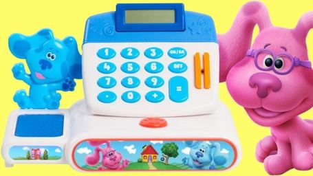 Nat and Essie Learn Numbers with Blue's Clues and You Cash Register at the Present Store Play Time
