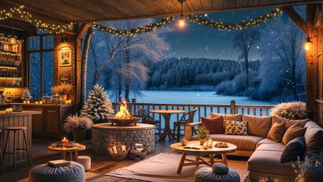 Winter Jazz - Winter, Jazz, Cozy, Snow, Relax, Chill, Forest, Night, Ambient