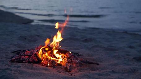 Relaxing Fire on the Beach