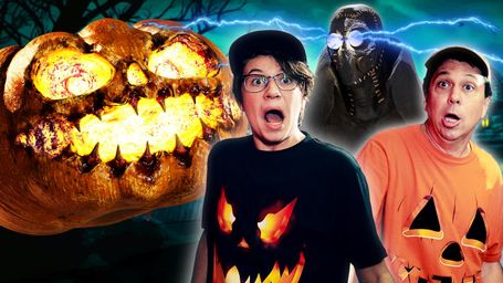 Halloween Monster Crabs & Scary Pumpkin Head Ghost Battle Aaron & LB!