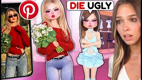 Using PINTEREST To Beat MEAN GIRLS in Dress to Impress