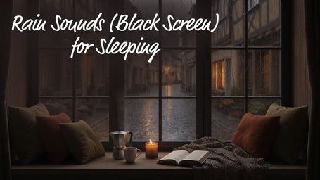 Rain Sounds (Black Screen) for Sleeping, Soothing a Baby - 10 Hours
