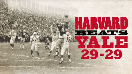 Harvard Beats Yale 29-29