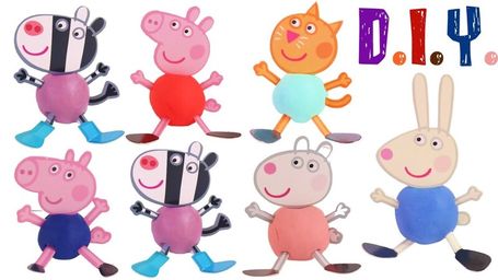 How to Make Peppa Pig and Friends Clay Pals - Simple Dough Craft -1