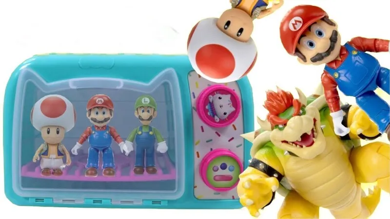 Super Mario Bros Magical Microwave with Princess Peach and Luigi