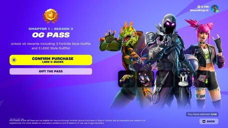 New Fortnite OG Season 3 Update New OG Pass Map And OG Weapons And More Fortnite Chapter 6